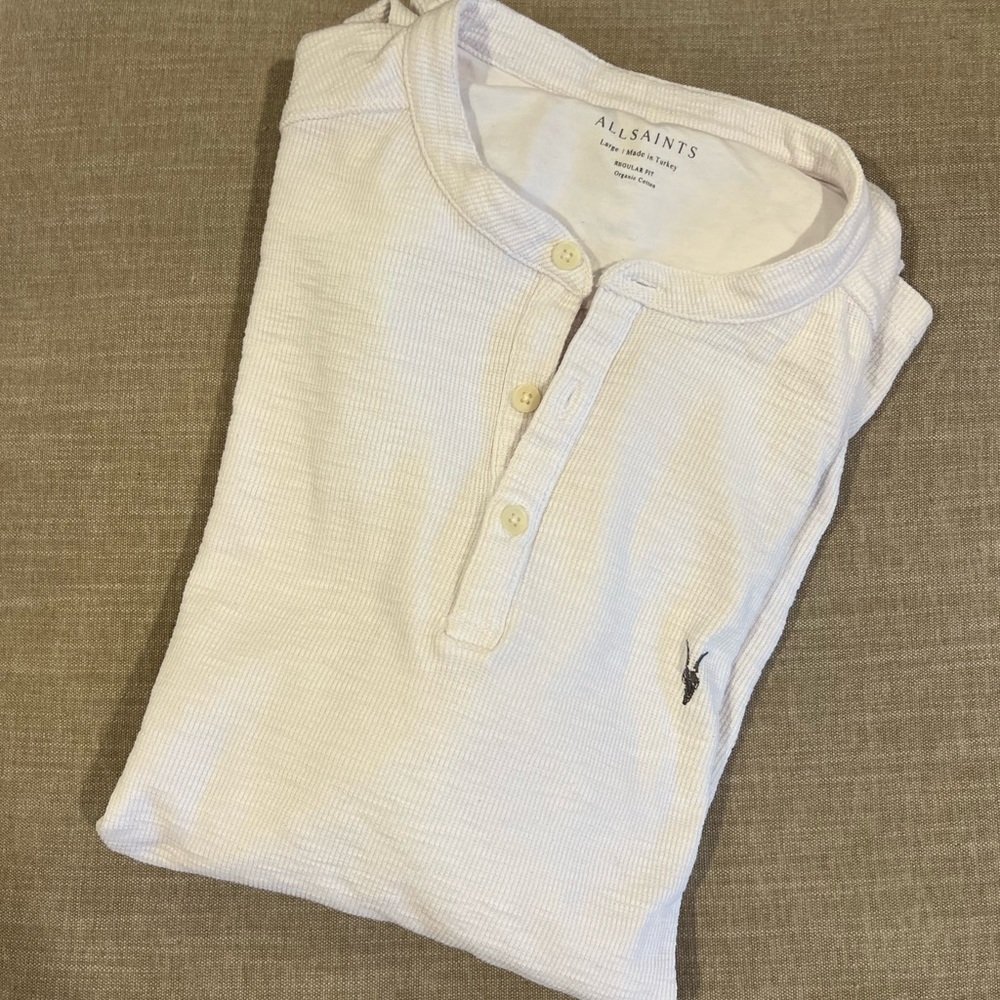 Men’s All Saints henley long sleeve (large)